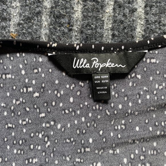 Ulla Popken black with tan and white spots 32/34 Women's Tunic Top poly blend - Picture 8 of 8